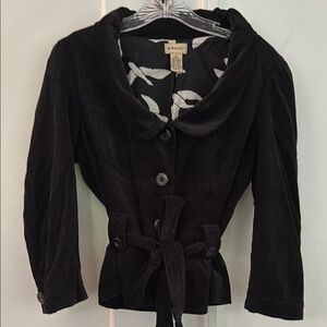 Vintage Anthropologie Black corduroy Blazer